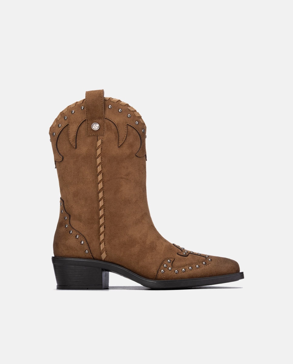 Bota de mujer con cremallera - Xti - Camel Camel-1
