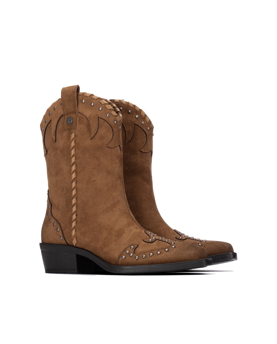 Bota de mujer con cremallera - Xti - Camel Camel-4