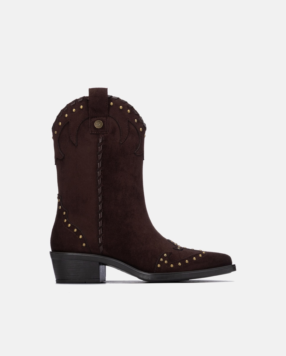 Bota de mujer con cremallera - Xti - Marrón Marrón-1