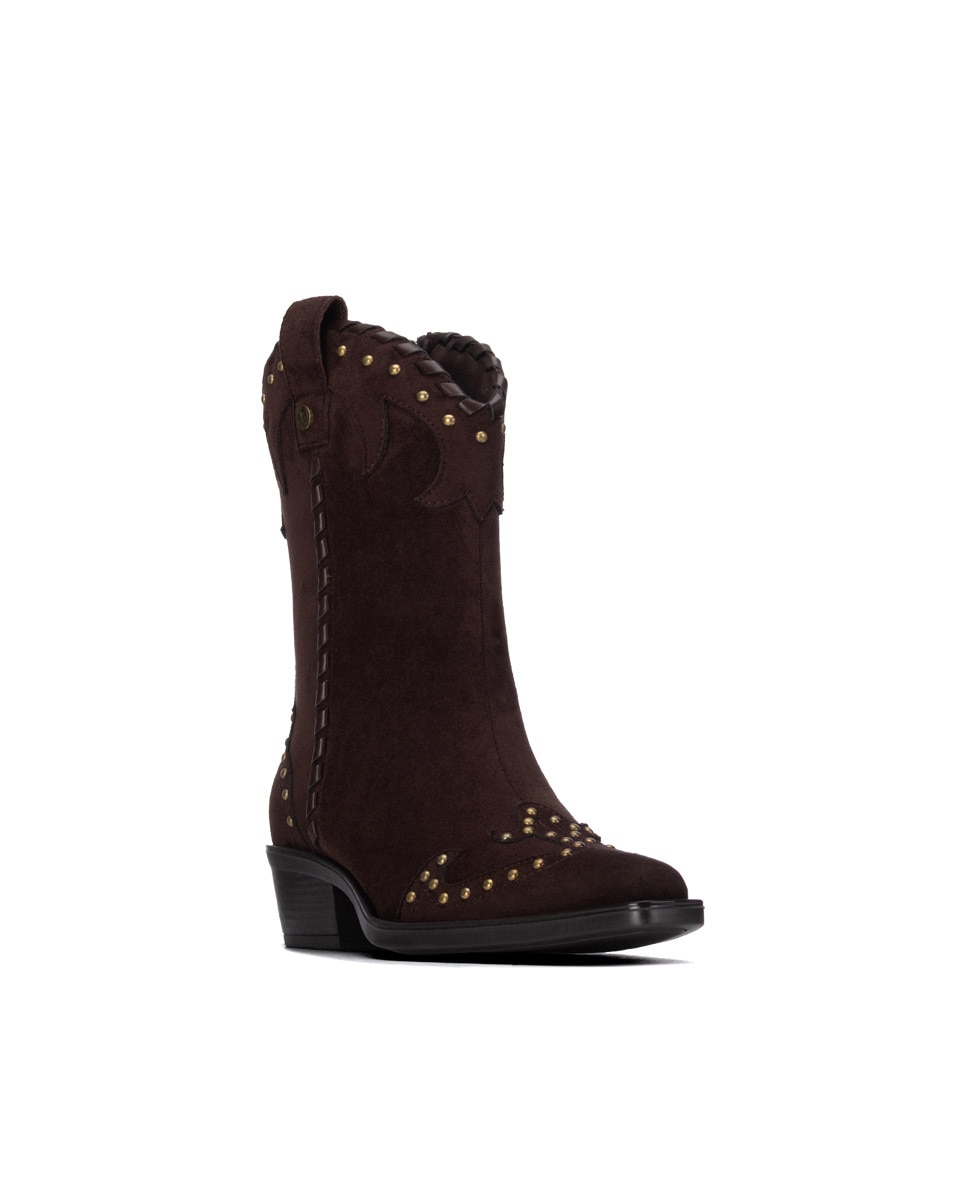 Bota de mujer con cremallera - Xti - Marrón Marrón-3