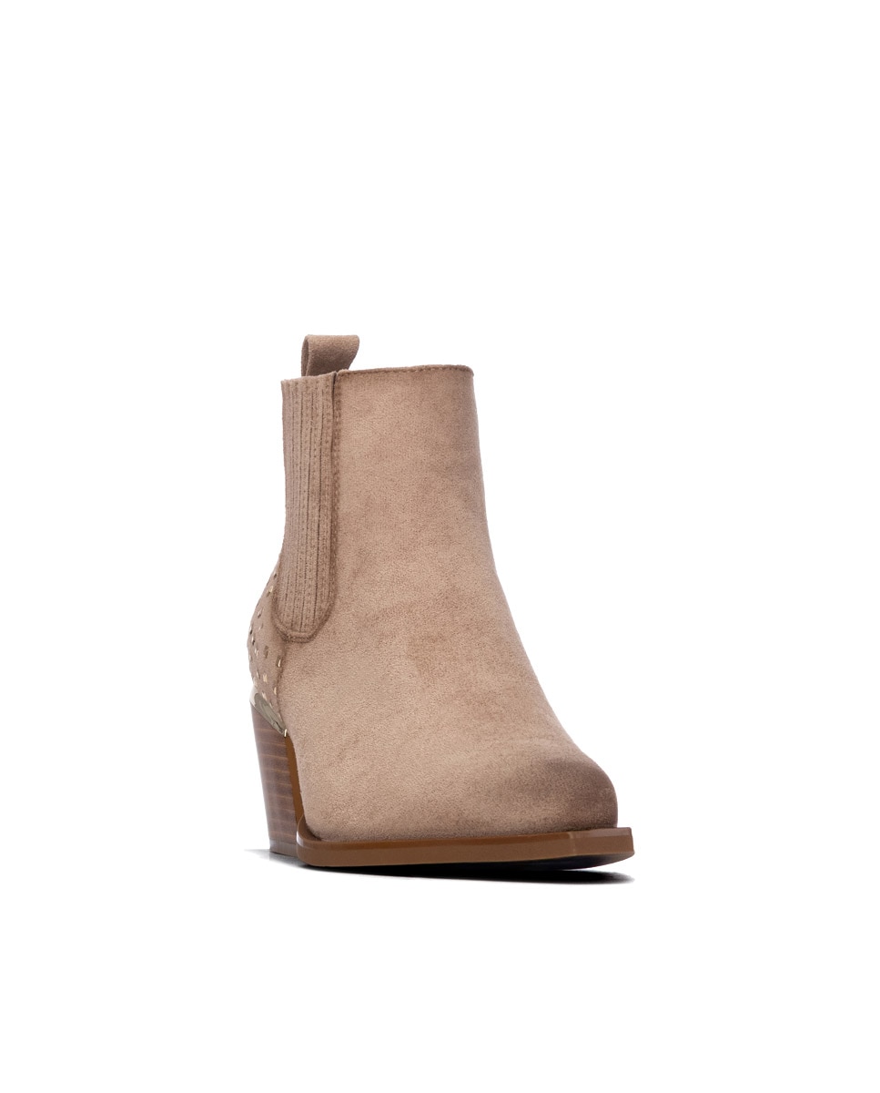 Botín de mujer con tacón - Xti - Beige Beige-3