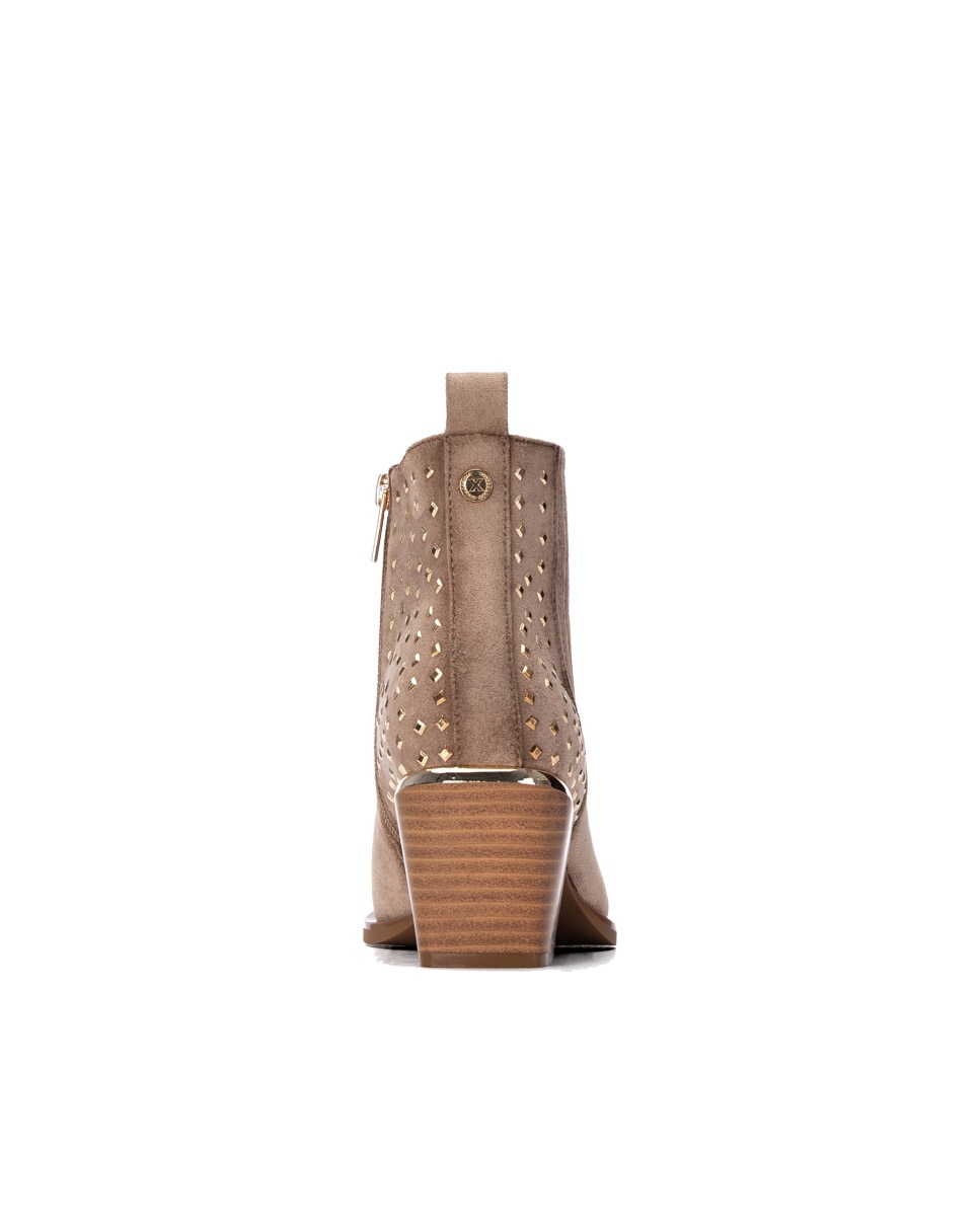 Botín de mujer con tacón - Xti - Beige Beige-7