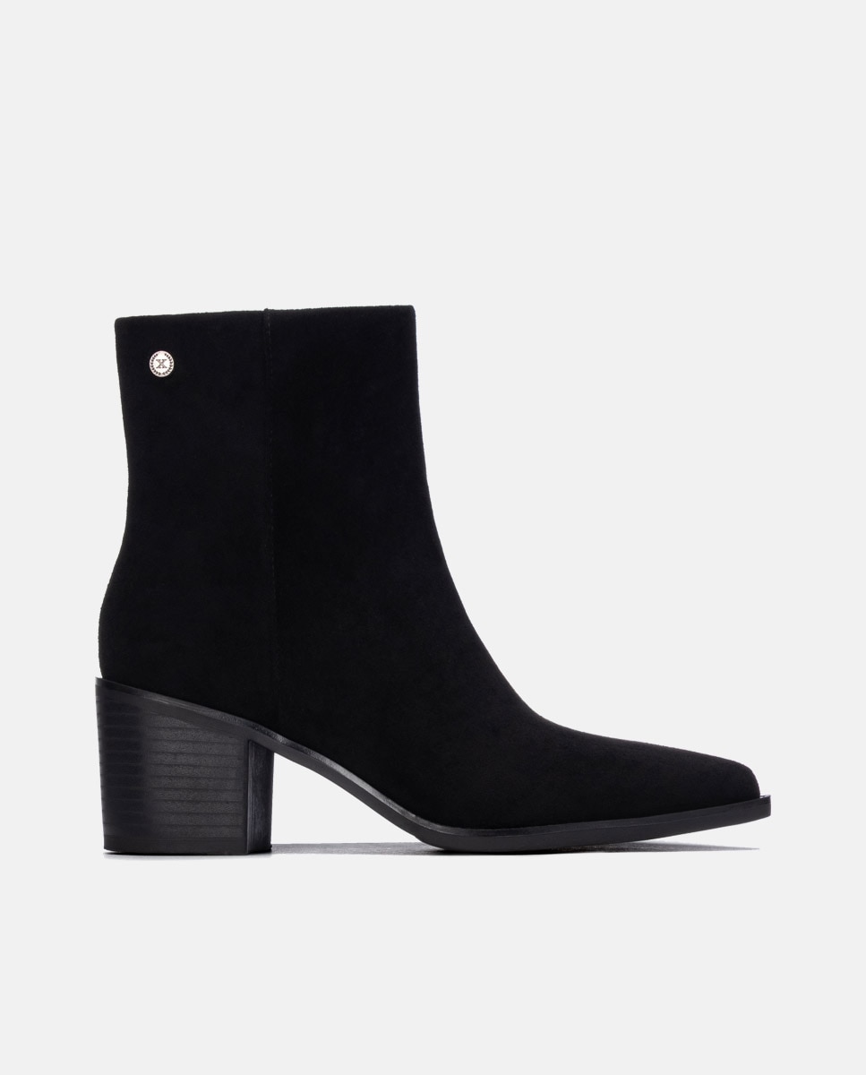 Botines de mujer con tacón - Xti - Negro Negro-1