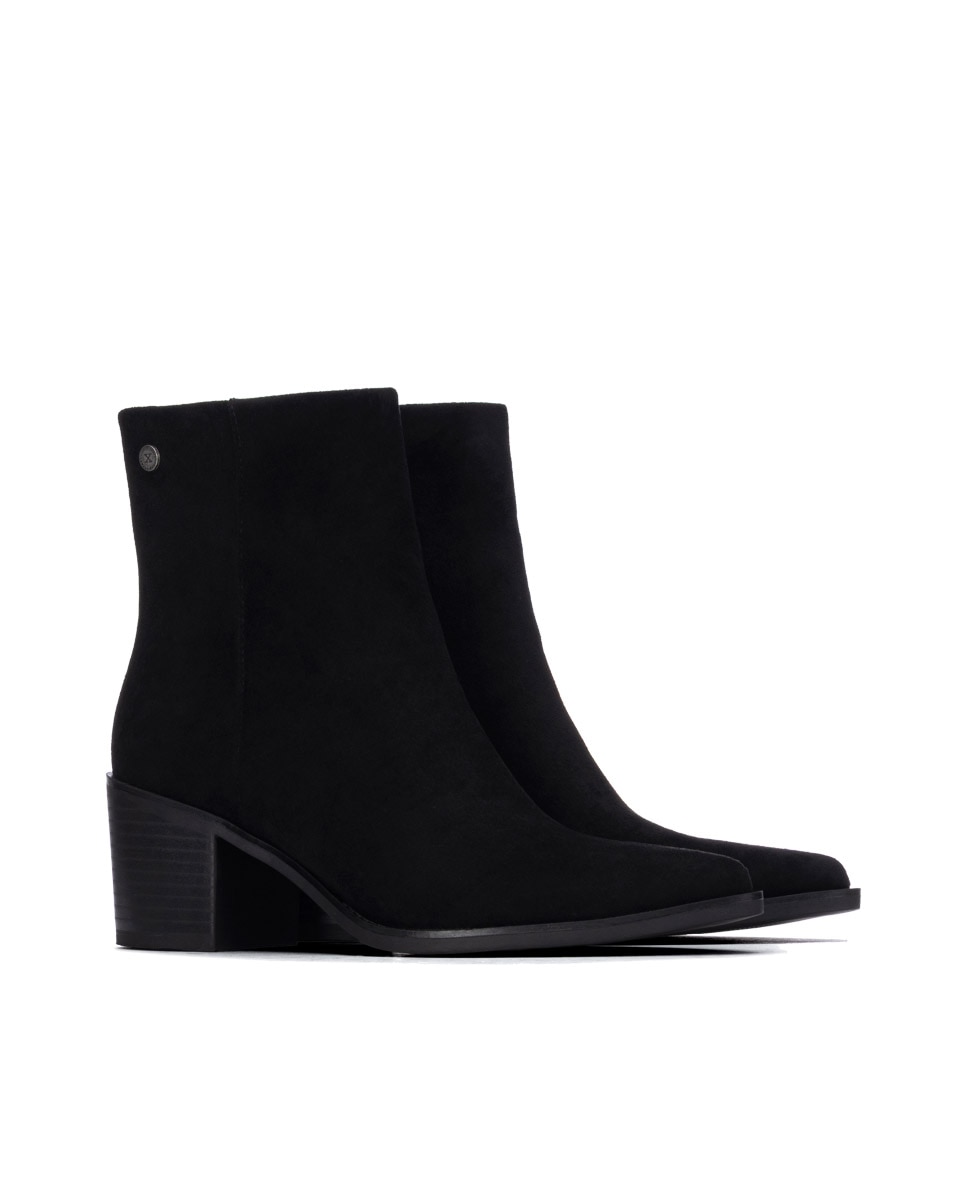 Botines de mujer con tacón - Xti - Negro Negro-4