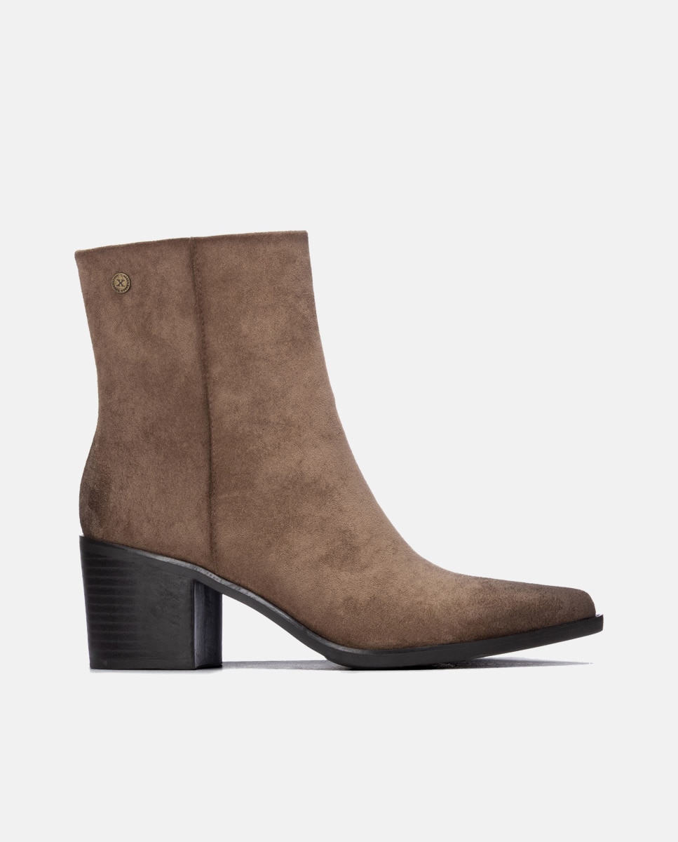 Botines de mujer con tacón - Xti - Marrón Marrón-1