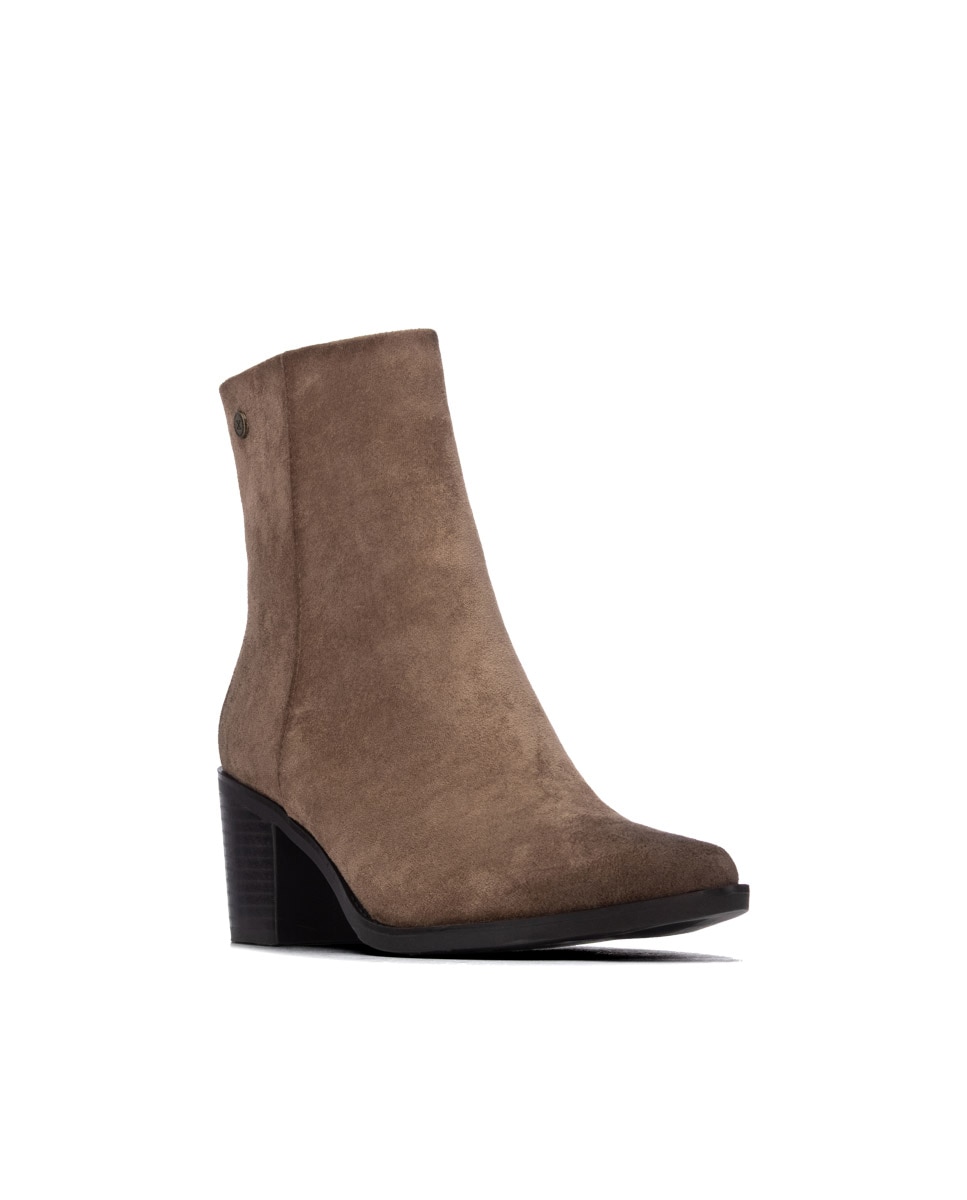 Botines de mujer con tacón - Xti - Marrón Marrón-3