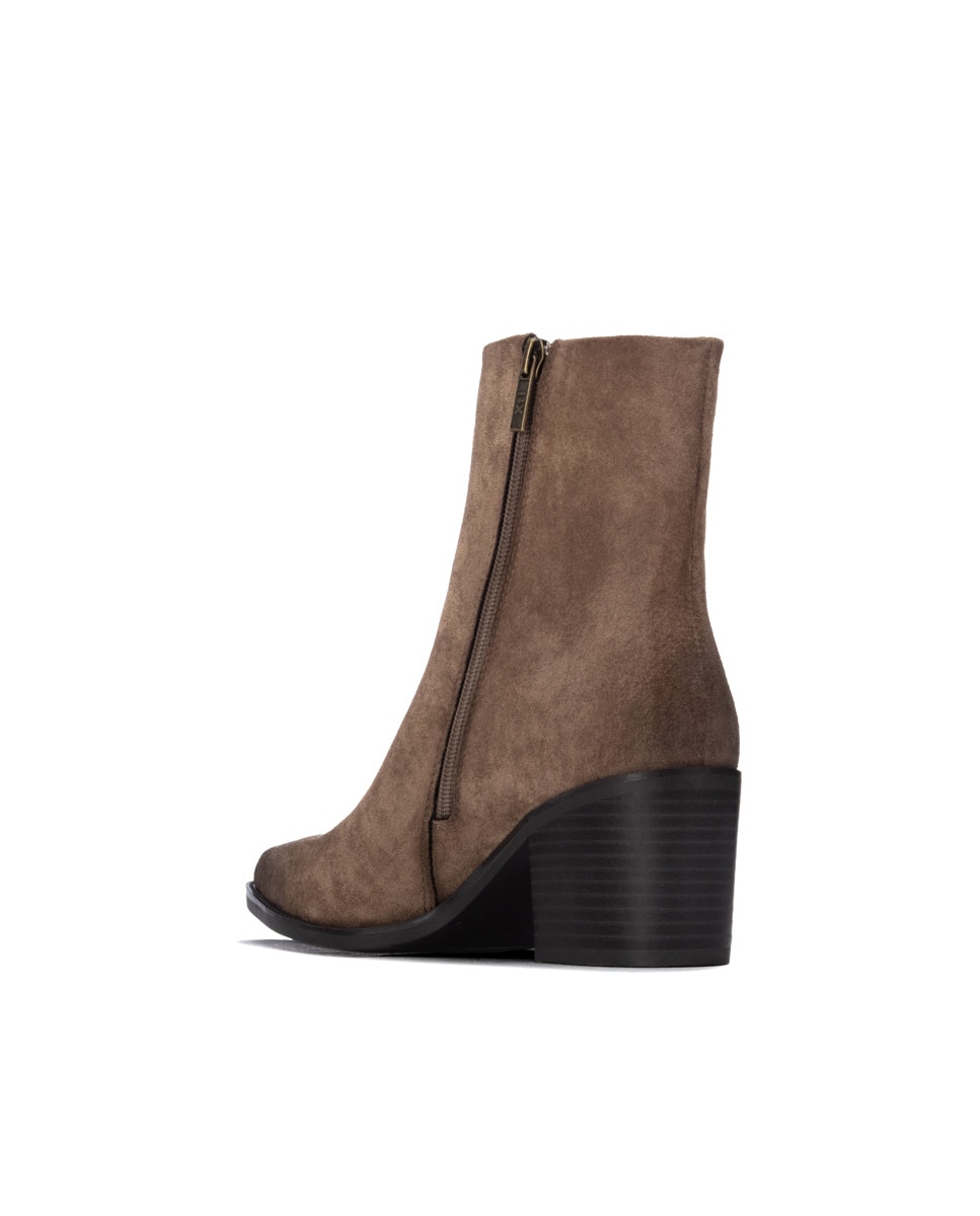 Botines de mujer con tacón - Xti - Marrón Marrón-4