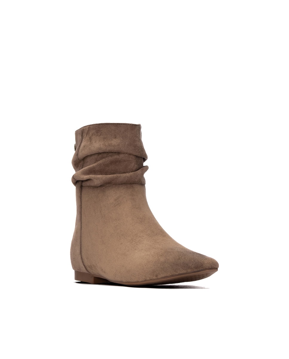 Botines básicos de mujer con cremallera - Xti - Marrón Marrón-3