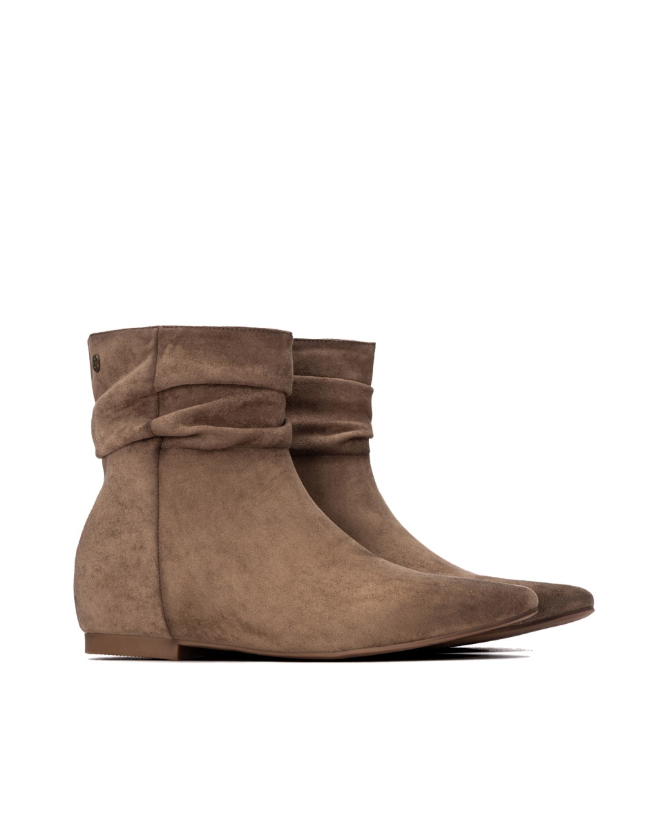 Botines básicos de mujer con cremallera - Xti - Marrón Marrón-4