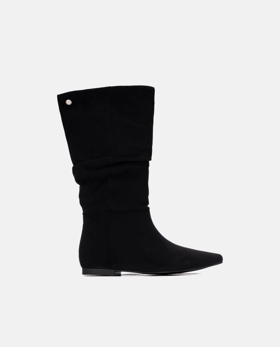 Bota de mujer plana - Xti - Negro Negro-1