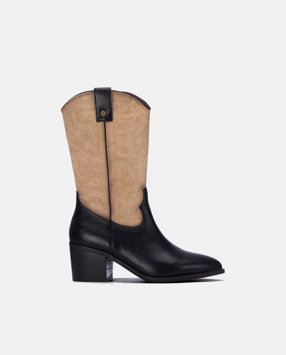 Bota de mujer cowboy - Xti - Beige Beige-1
