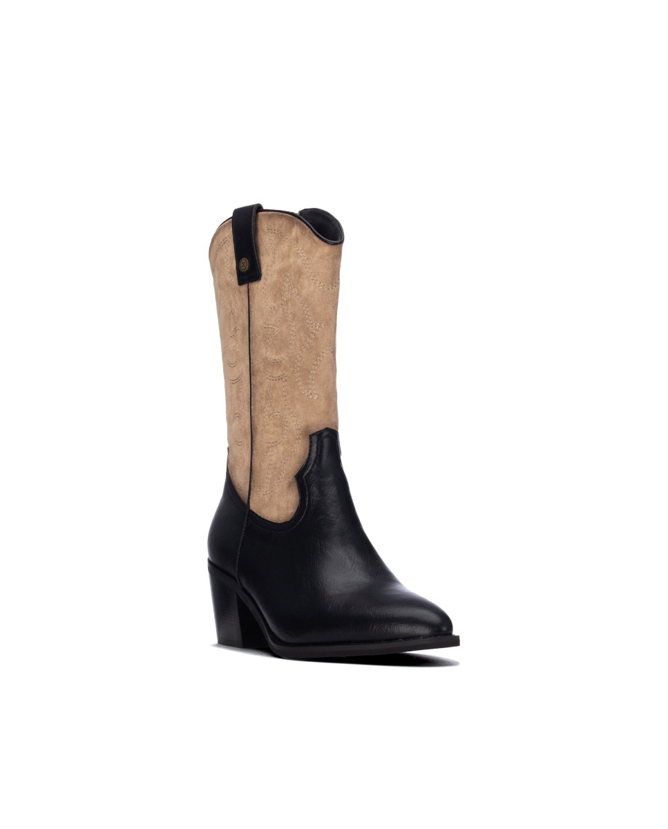 Bota de mujer cowboy - Xti - Beige Beige-2