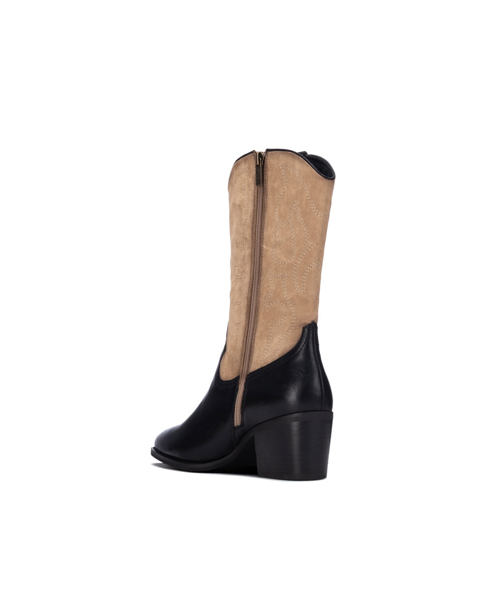 Bota de mujer cowboy - Xti - Beige Beige-3