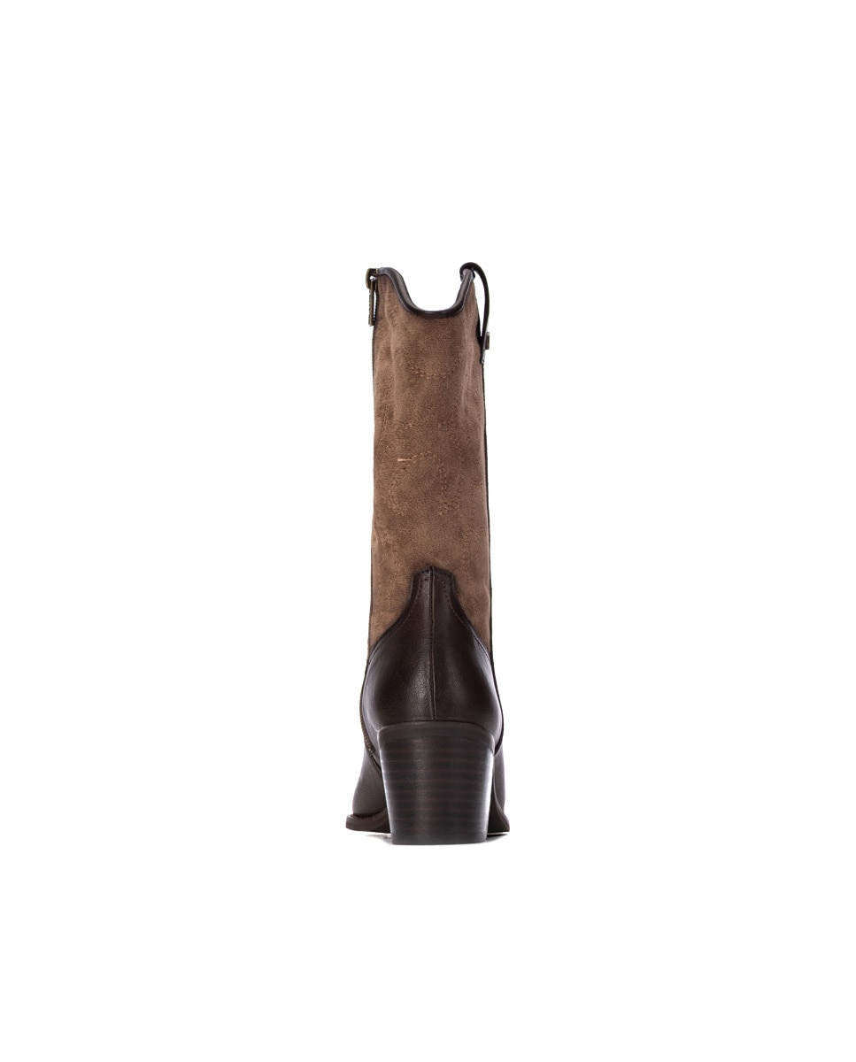 Bota de mujer cowboy - Xti - Beige Beige-8