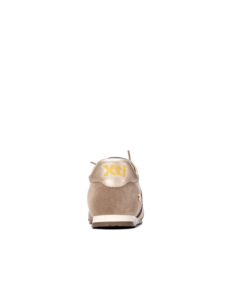 Zapatilla de mujer con cordones - Xti - Beige Beige-8