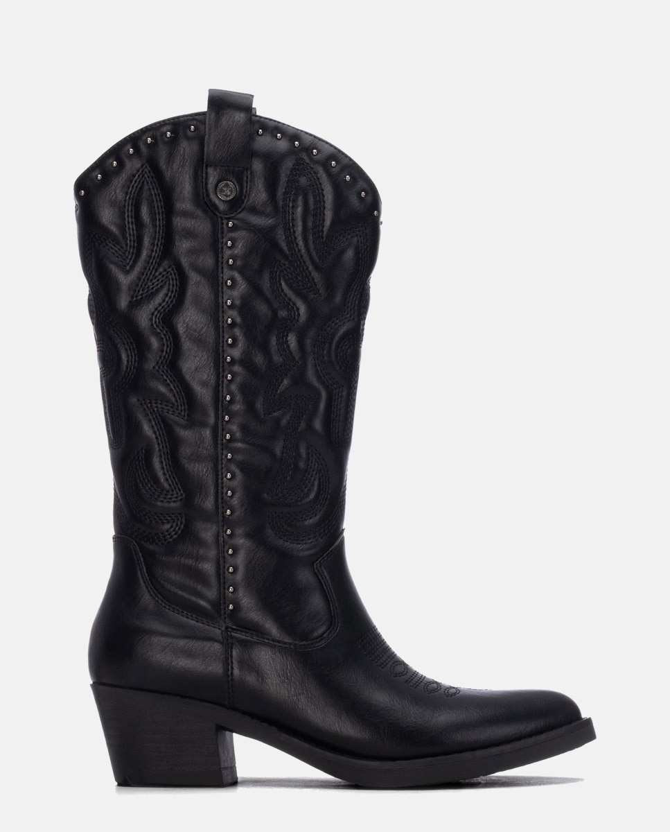 Bota de mujer con cremallera - Xti - Negro Negro-1