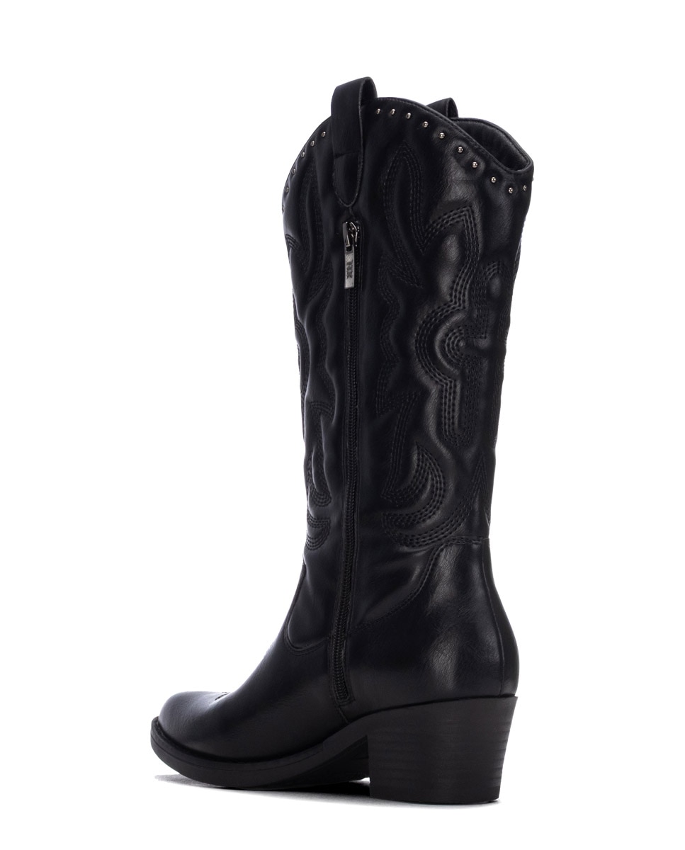 Bota de mujer con cremallera - Xti - Negro Negro-3