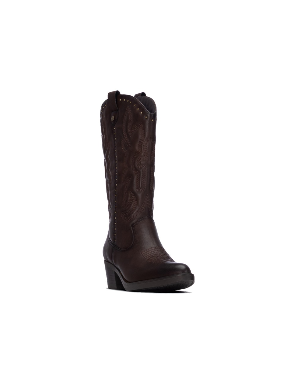 Bota de mujer con cremallera - Xti - Marrón Marrón-2