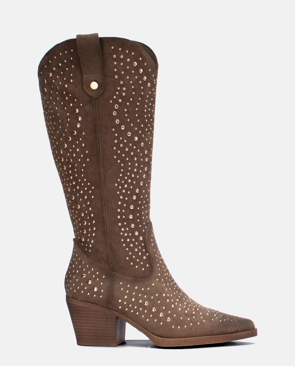 Bota de mujer con cremallera - Xti - Marrón Marrón-1