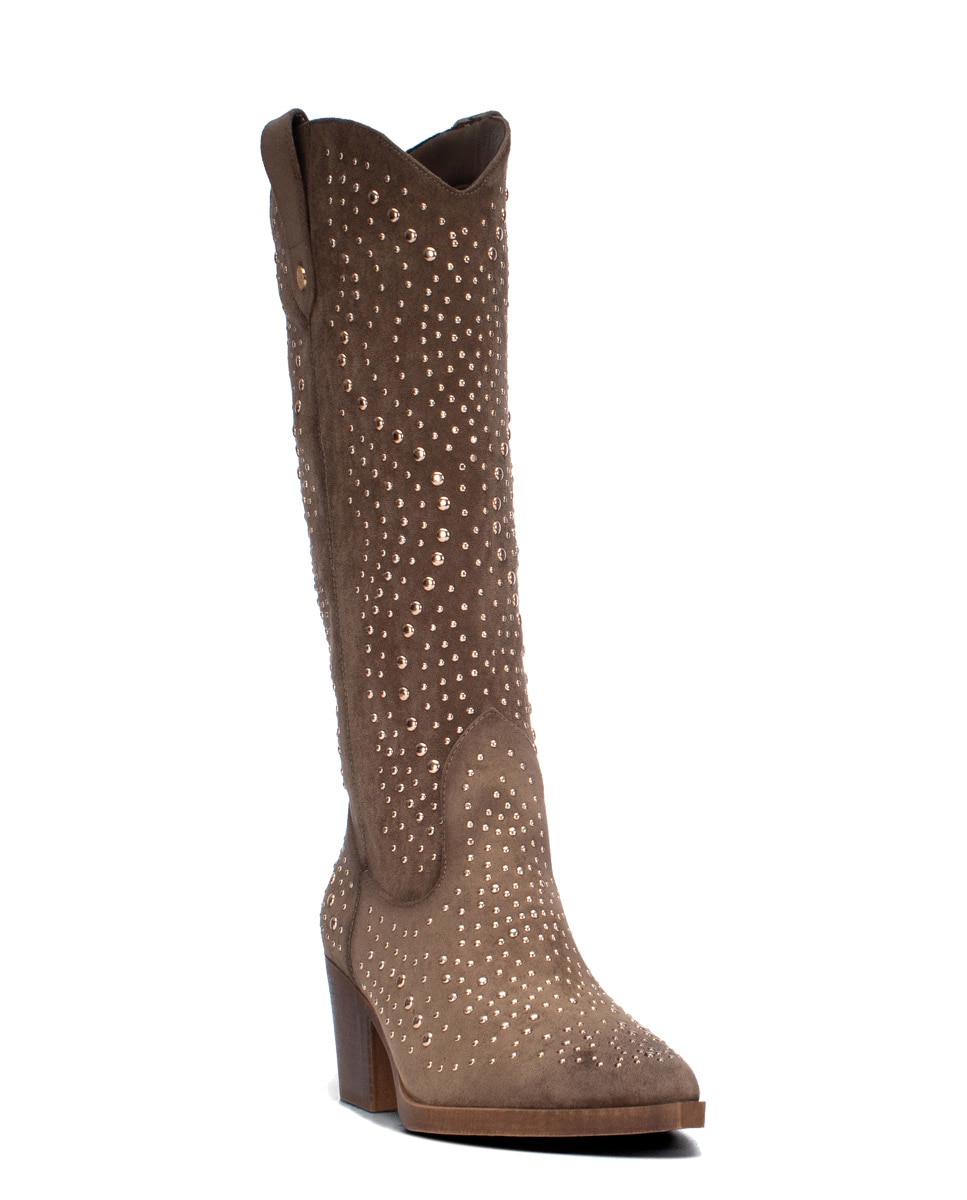 Bota de mujer con cremallera - Xti - Marrón Marrón-3