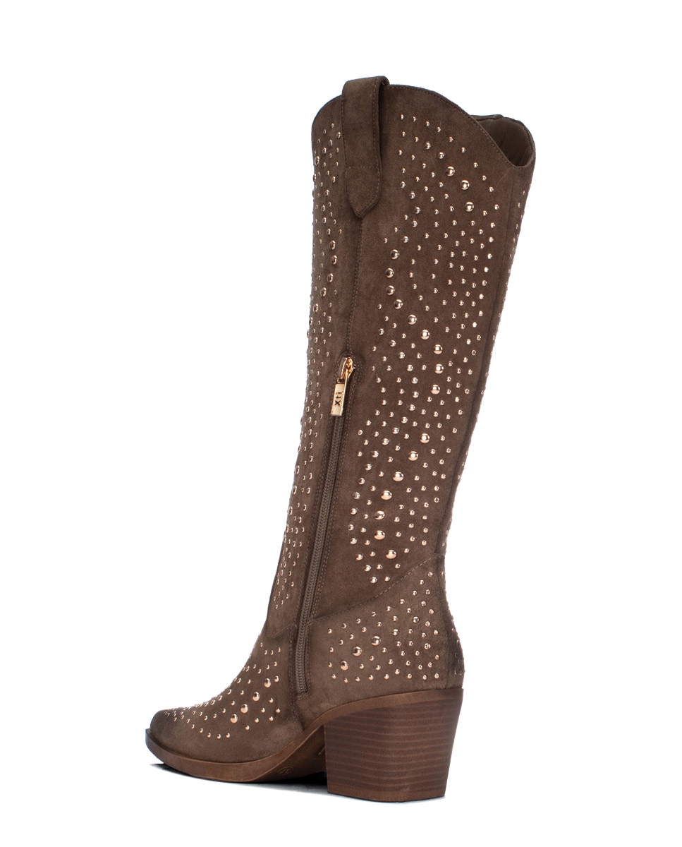 Bota de mujer con cremallera - Xti - Marrón Marrón-2