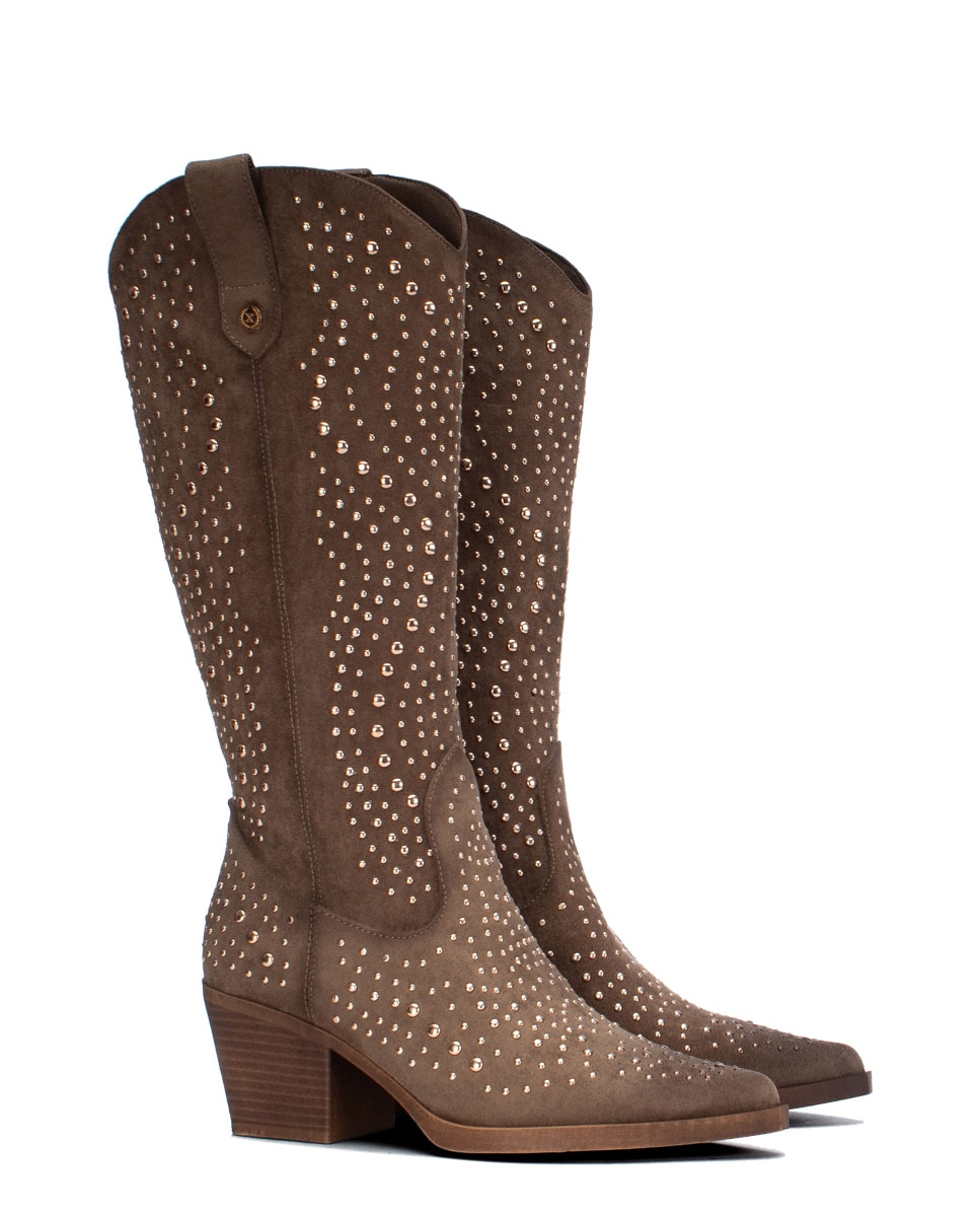Bota de mujer con cremallera - Xti - Marrón Marrón-4