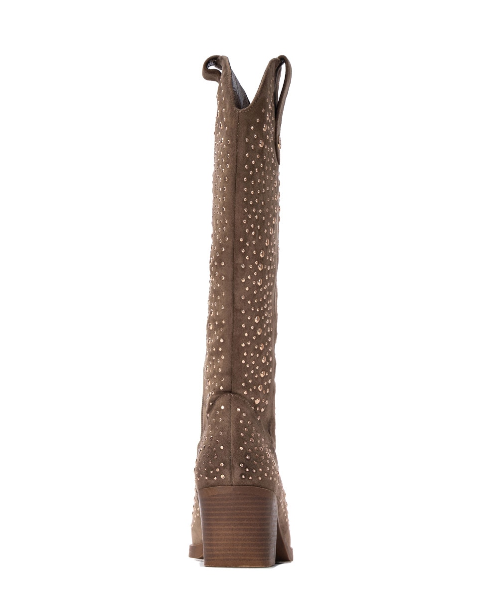 Bota de mujer con cremallera - Xti - Marrón Marrón-5