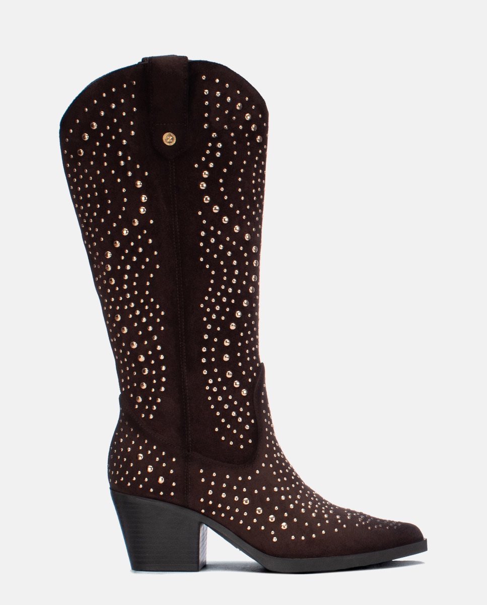 Bota de mujer con cremallera - Xti - Marrón Marrón-1