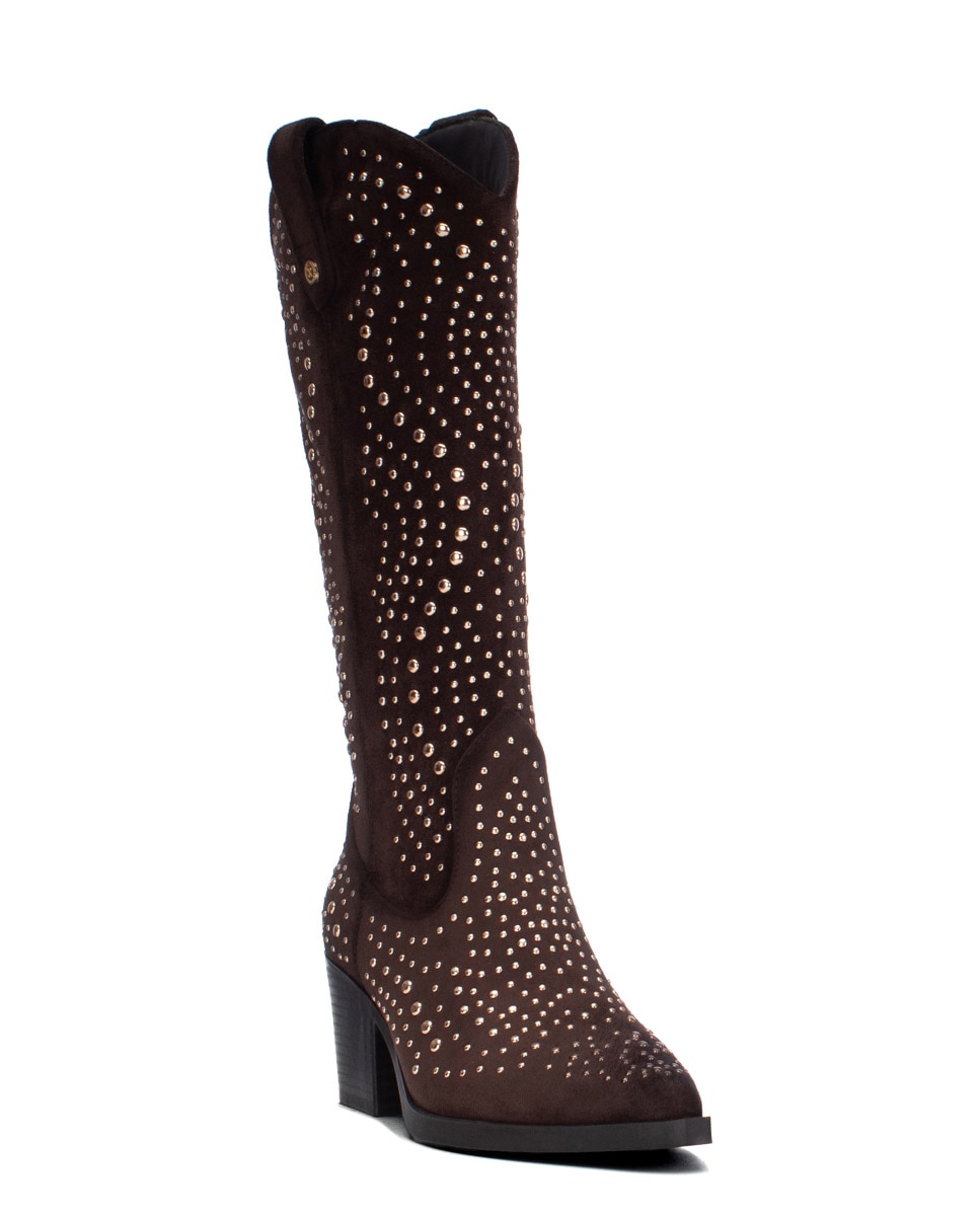 Bota de mujer con cremallera - Xti - Marrón Marrón-3
