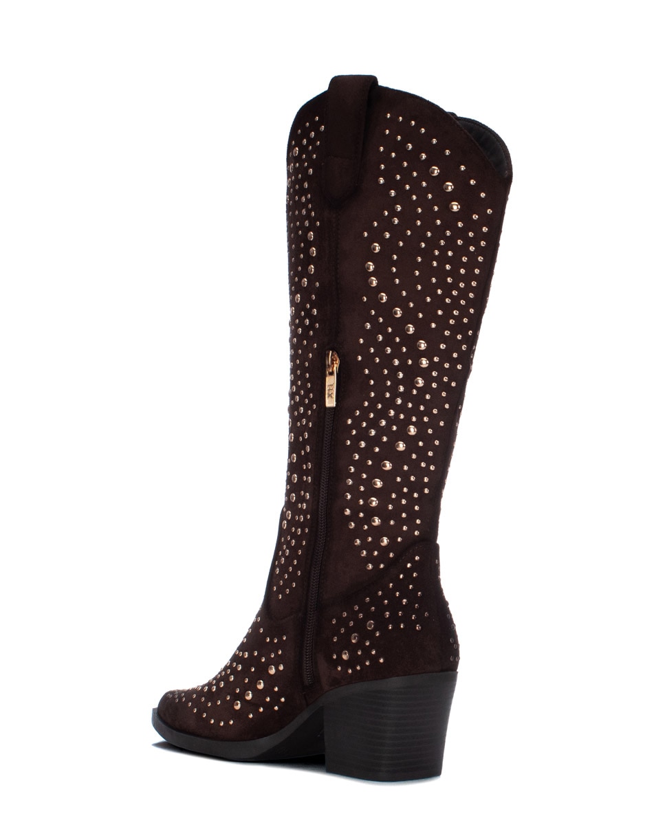 Bota de mujer con cremallera - Xti - Marrón Marrón-2