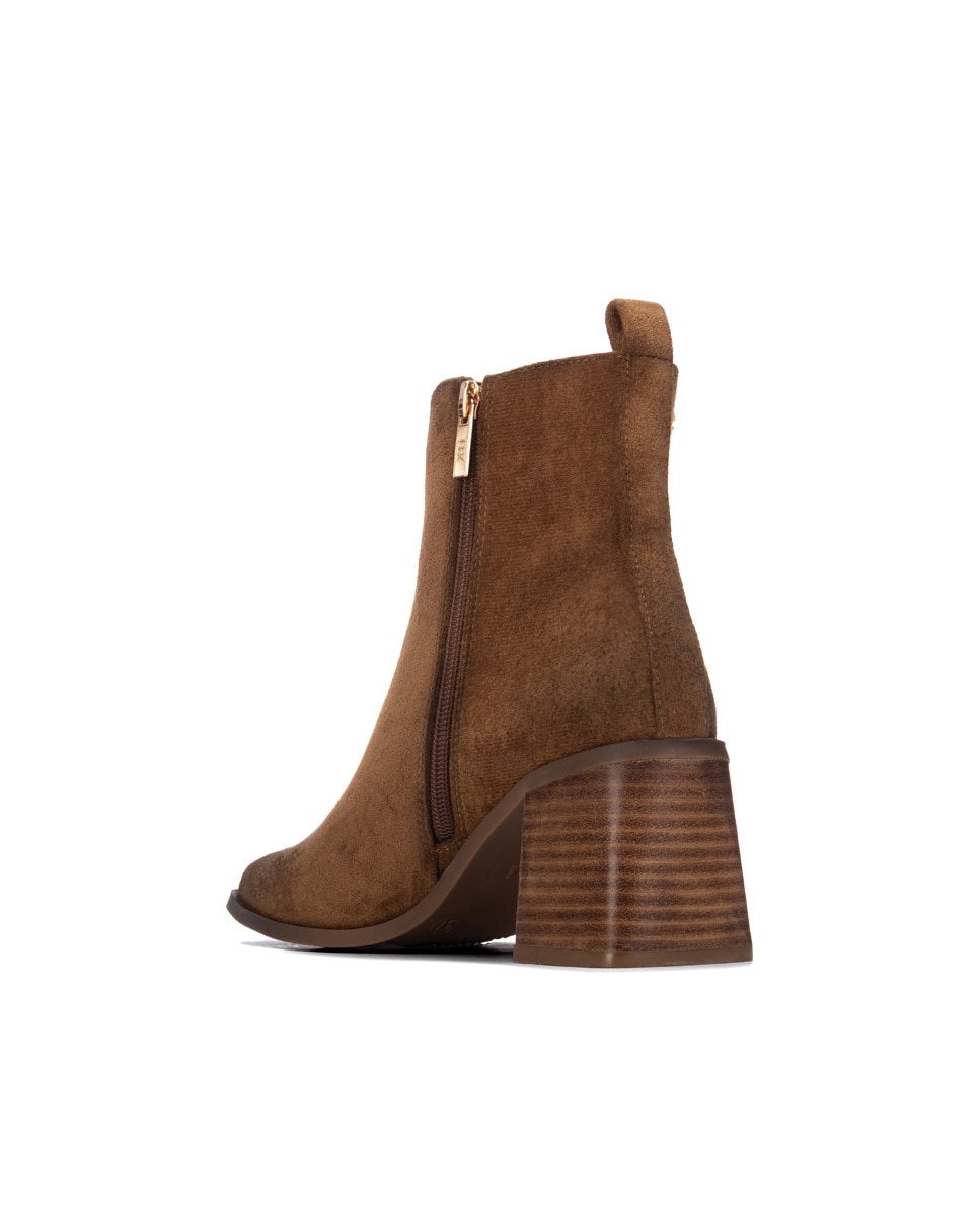 Botines de mujer con cremallera - Xti - Camel Camel-2