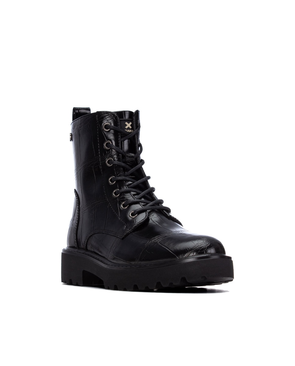 Botín de mujer con cordones - Xti - Negro Negro-3