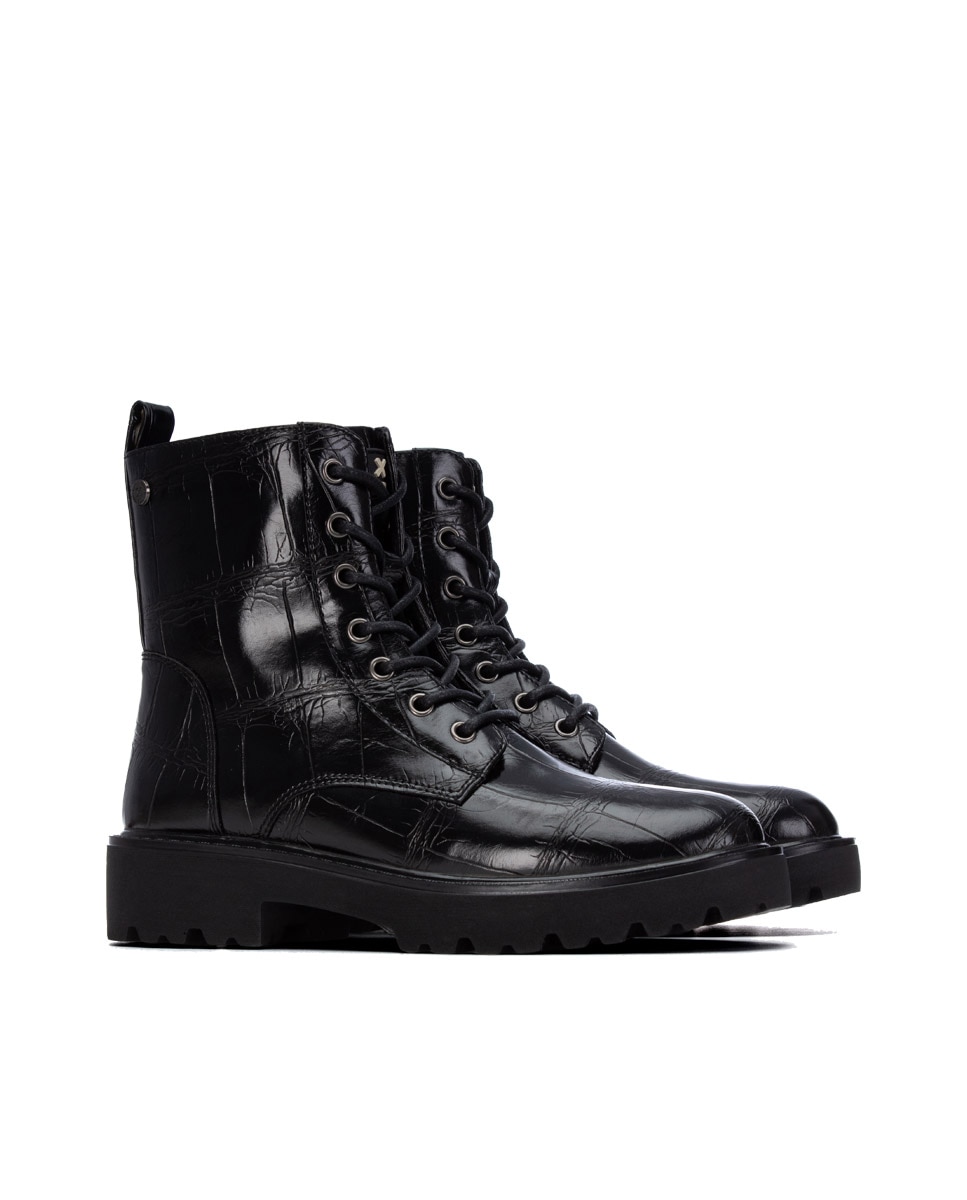 Botín de mujer con cordones - Xti - Negro Negro-5