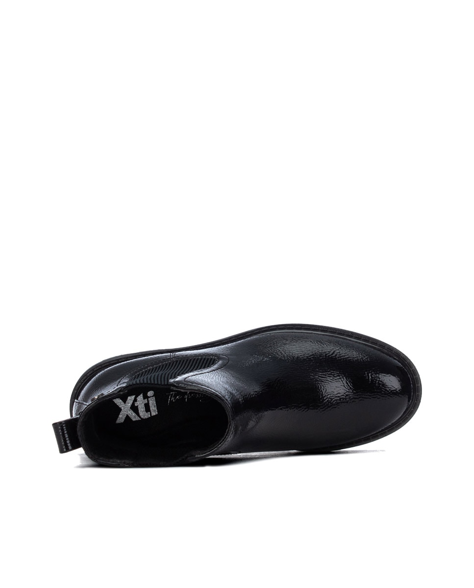 Botín de mujer chelsea de charol - Xti - Negro Negro-5