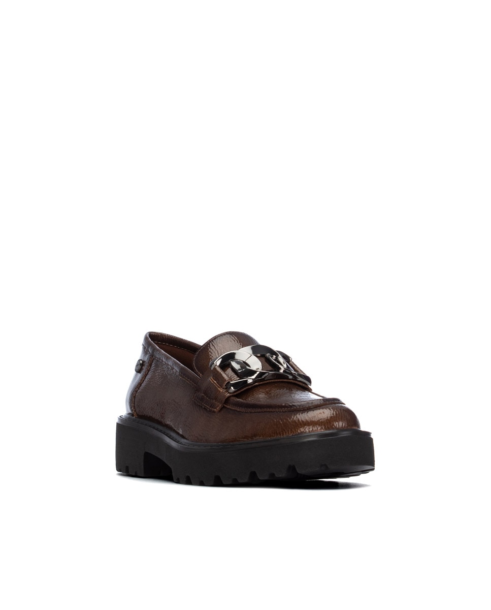 Mocasín de mujer plano - Xti - Marrón Marrón-3