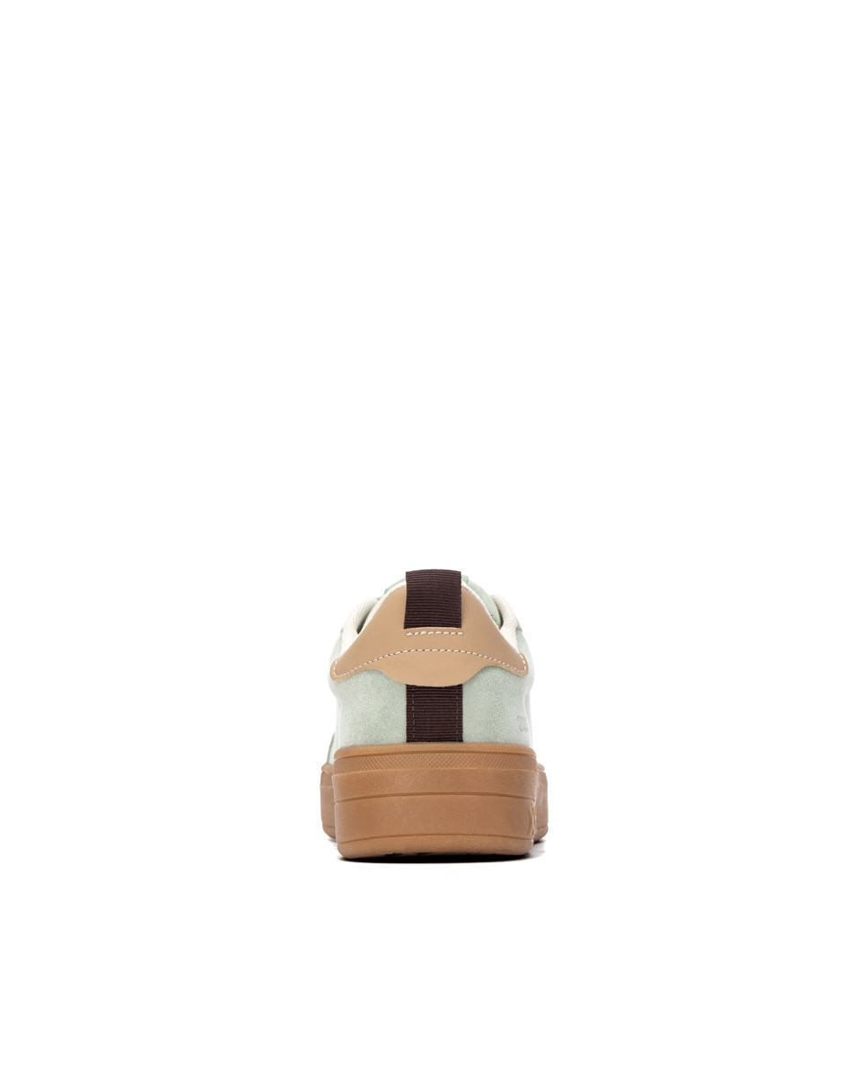 Zapatilla de mujer con cordones - Xti - Kaki Kaki-8