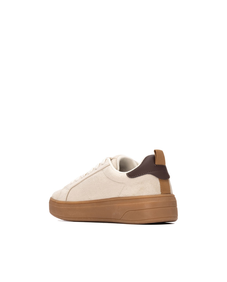 Zapatilla de mujer con cordones - Xti - Beige Beige-2