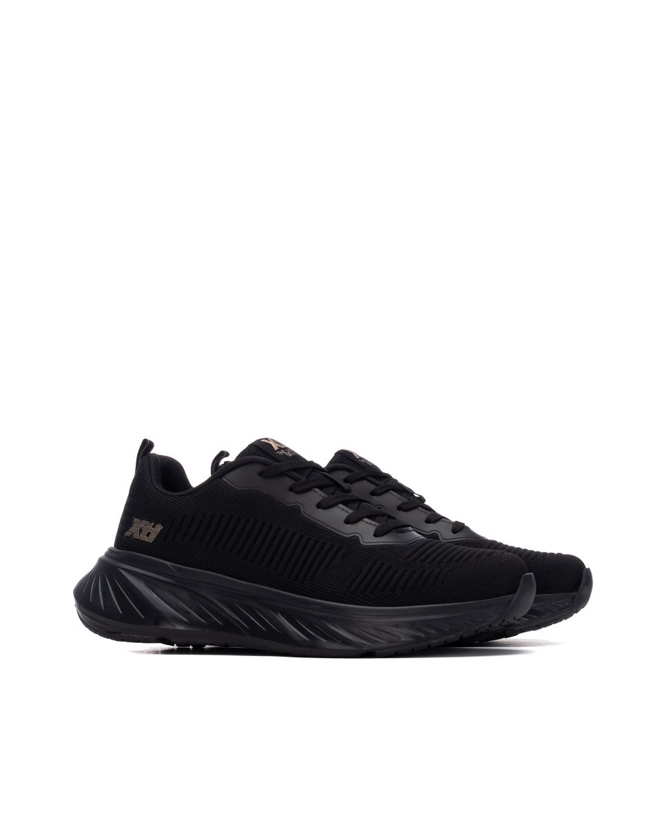 Zapatilla de mujer con cordones - Xti - Negro Negro-4