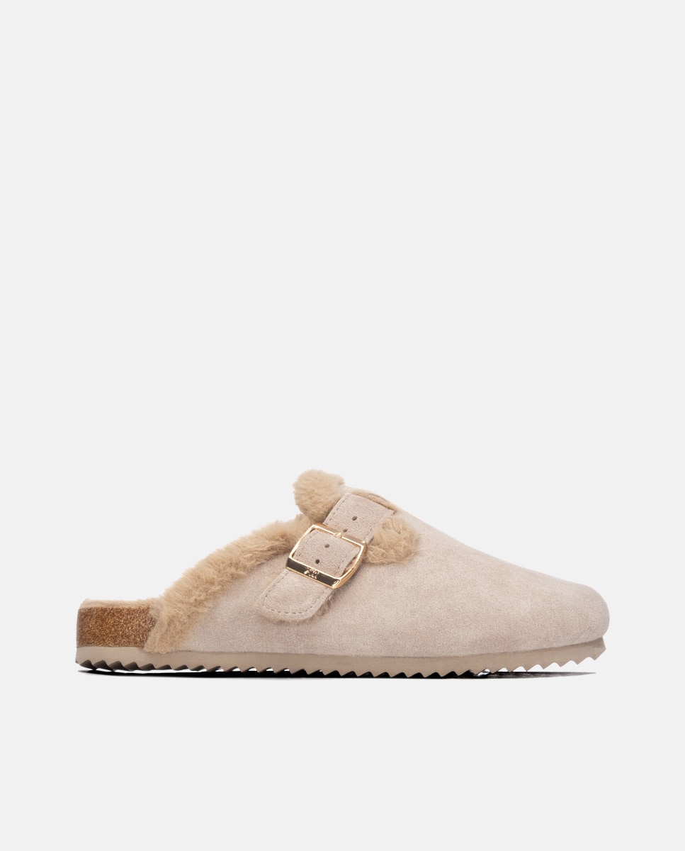 Zueco de mujer con hebilla - Xti - Beige Beige-1