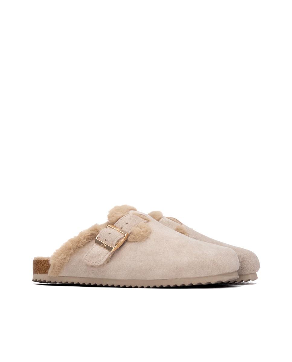 Zueco de mujer con hebilla - Xti - Beige Beige-4