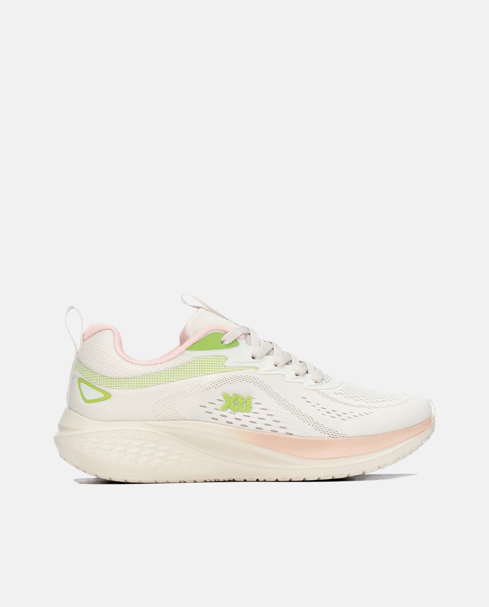 Zapatilla de mujer con cordones - Xti - Beige Beige-1