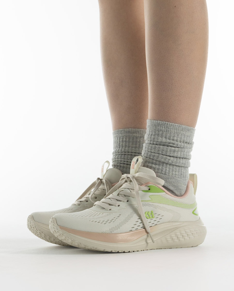 Zapatilla de mujer con cordones - Xti - Beige Beige-2