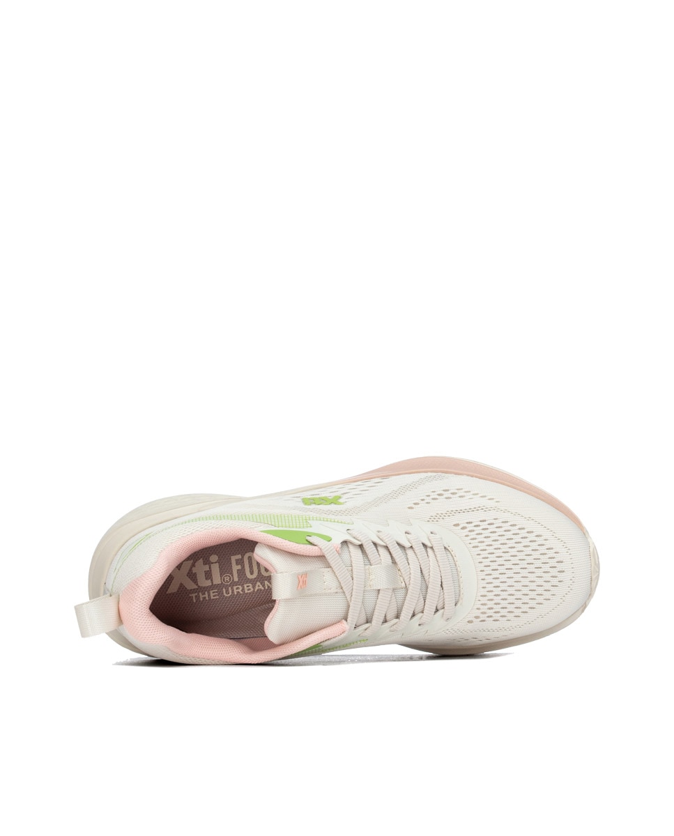 Zapatilla de mujer con cordones - Xti - Beige Beige-6