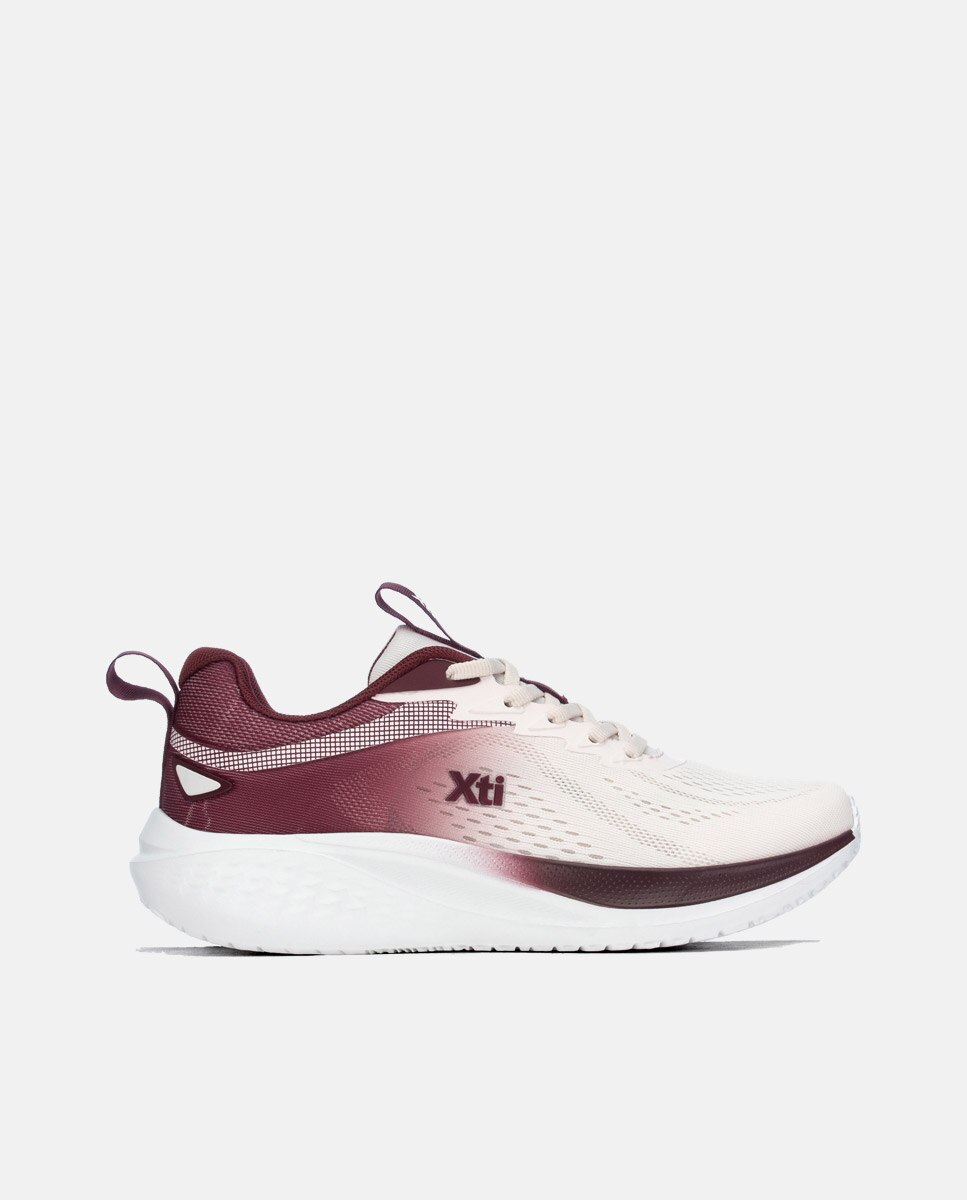 Zapatilla de mujer con cordones - Xti - Burdeos Burdeos-1