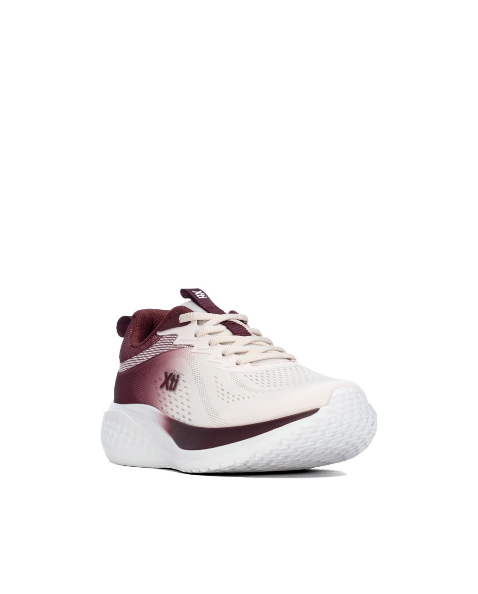 Zapatilla de mujer con cordones - Xti - Burdeos Burdeos-3