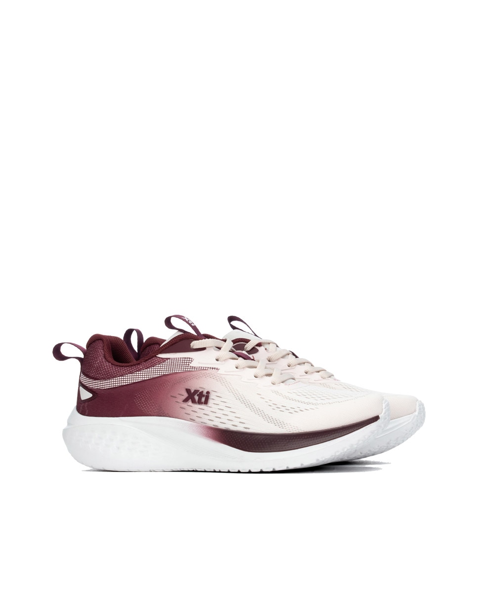 Zapatilla de mujer con cordones - Xti - Burdeos Burdeos-5