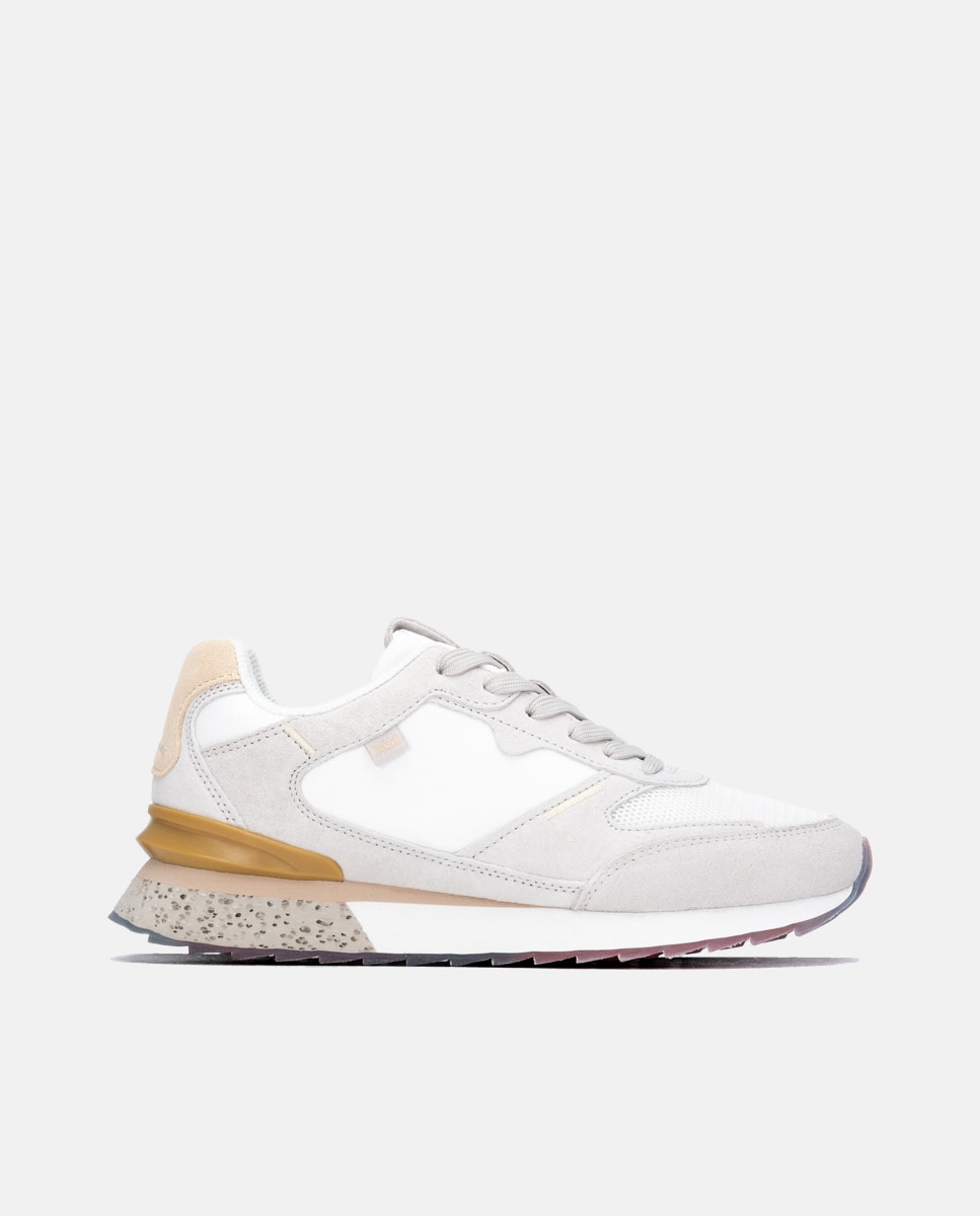 Zapatilla de mujer con cordones - Xti - Blanco Blanco-1