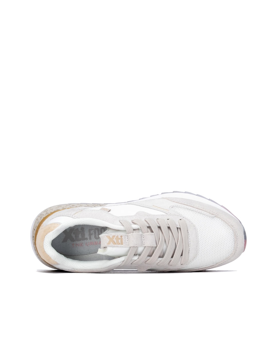 Zapatilla de mujer con cordones - Xti - Blanco Blanco-5