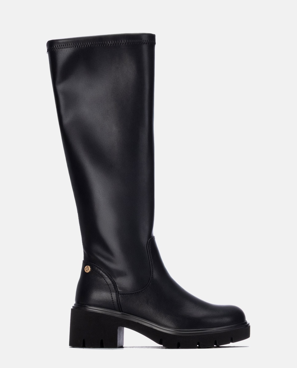 Bota de mujer con tacón ancho - Xti - Negro Negro-1