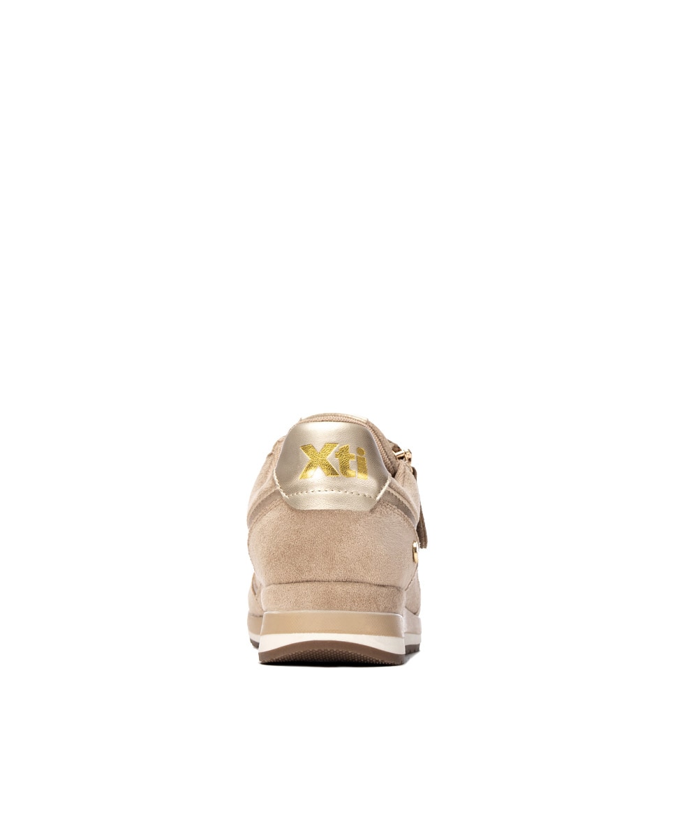Zapatilla de mujer con cordones - Xti - Marrón Marrón-8